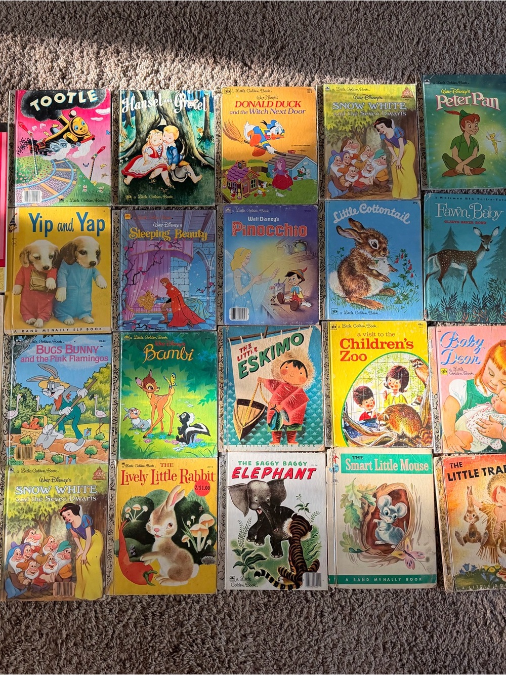 Random Vintage Children’s Book Lot Little Golden Books Kids 26